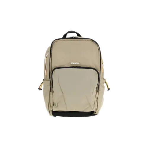K WAY Нейлоновый рюкзак унисекс бежевый