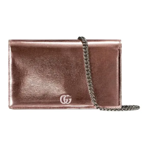 GUCCI GG Marmont Лакированная кожа Кошелек Женские Два Тон