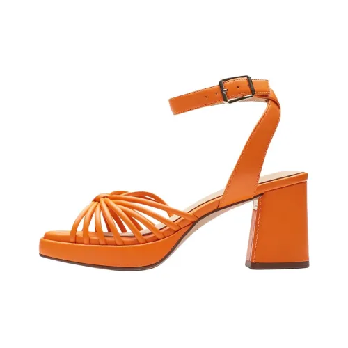 Clarks Ritzy 75 Faye One Ремень Сандалии 8,5 см Женские Оранжевые