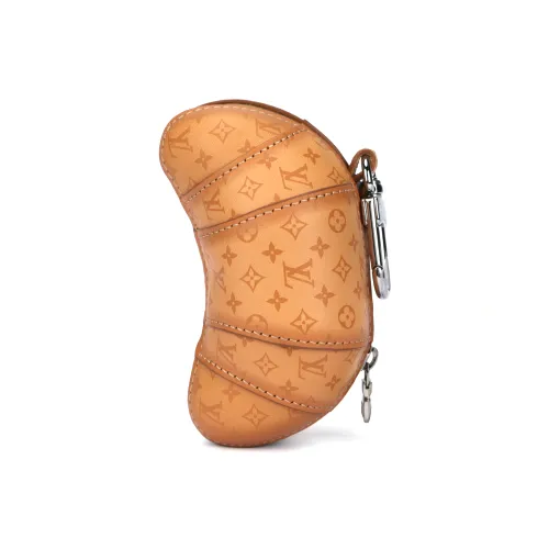 LOUIS VUITTON Кожа Charm Монета Кошелек Унисекс Коричневый Желтый