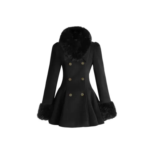 RICH IN CHEESE Черное Женское Пальто