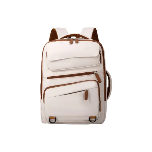 LOUIS ROYALN Нейлон Рюкзак Стандартный Унисекс Экрю Черный