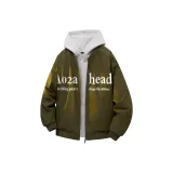 Армейский зеленый хлопковый пуховик (в комплекте с высококачественным белым и серым свитшотом с фотокемией)