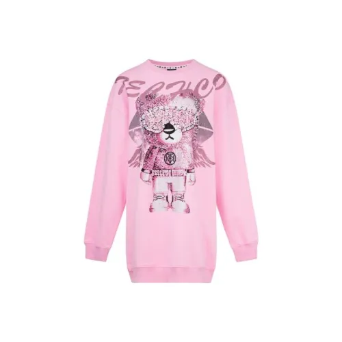 TCH Розовый Женские Длинные Платья с Длинными Рукавами