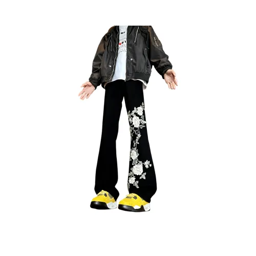 NEAR HERE Черный Унисекс Джинсы