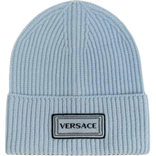 VERSACE Шерсть Бини Женские Светло-Синий