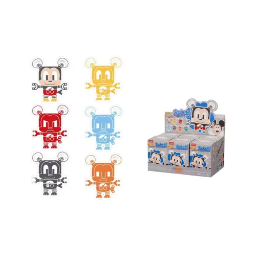 Miniso Disney Mickey Mouse Collection Фигурка робота Cartoon Cute Слепые коробки Один Mystery Коробка Целая коробка 6 шт