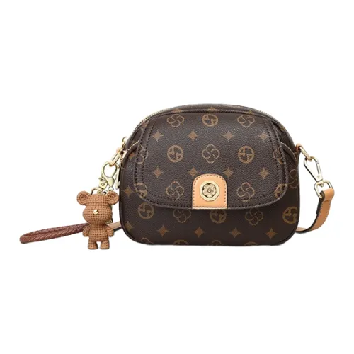 Younger Song Сумка через плечо из синтетической кожи стандартная женская кофейного цвета