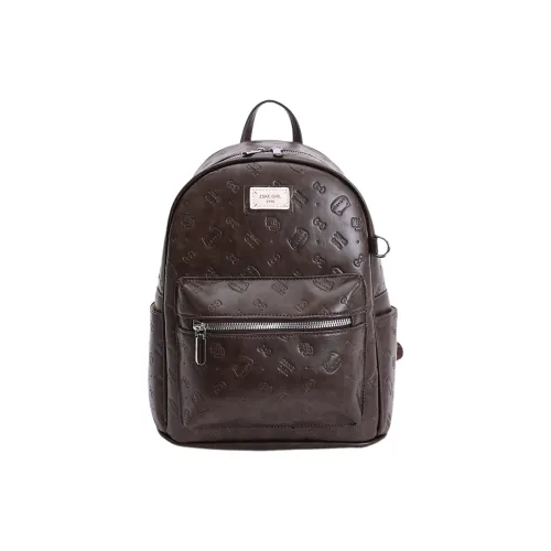 Kewuku ПУ (полиуретан) Рюкзак Женские Кофейный Коричневый Черный