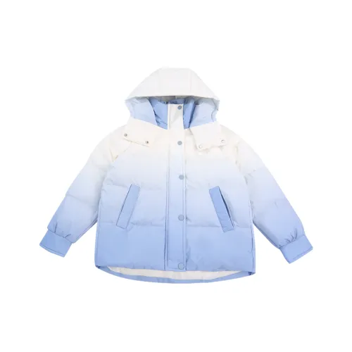 Meter Градиентный пуховик Осенний Зимний Комплект для девочек с капюшоном