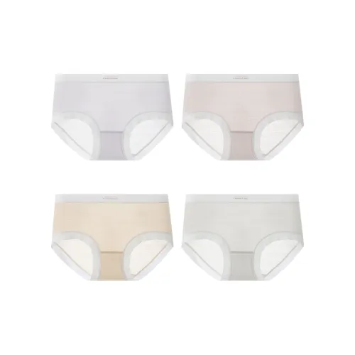 XIAGUNAI Светло-фиолетовый + Светло-розовый + Абрикос + Светло-зеленый Женские трусики-бикини