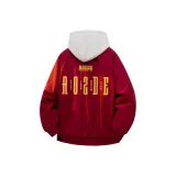 Бургундский хлопковый пуховик (утеплённый)