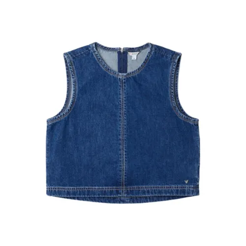 GUESS Женские майки синего цвета