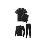 2401 Черный комплект (Комплект с длинными рукавами, большемерный, рекомендуется выбирать размер пуховика)