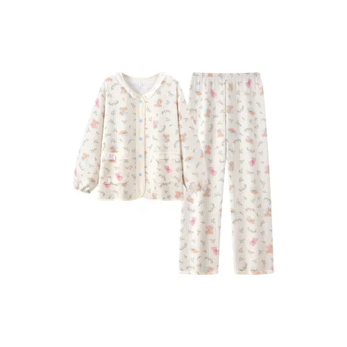 Gongdie Абрикос Женские Пижамные Комплекты