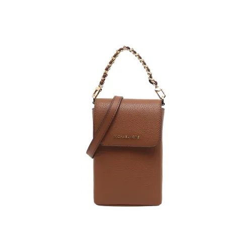 MICHAEL KORS Jet Set Кожа Сумка через плечо для мобильного телефона Маленькая Женская Коричневая