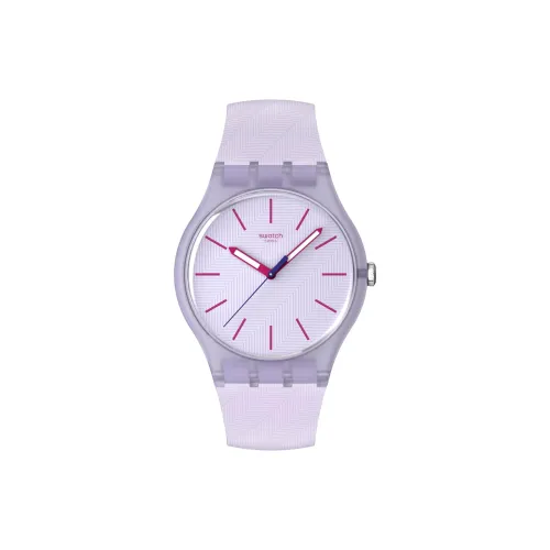 Swatch Quartz Механизм Унисекс Часы 41 мм Фиолетовые