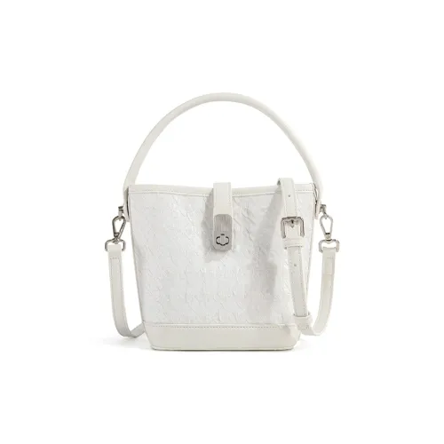 TAMATHA Полиуретан Ведрообразная Сумка Женская Белая