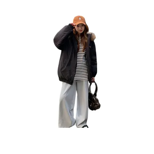 ZVJH Черный Женский пуховик