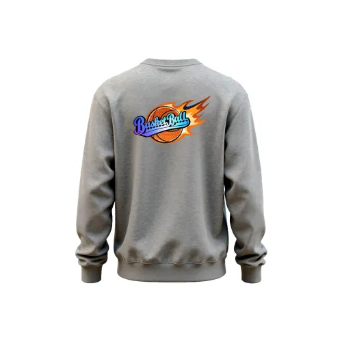 NBA Классический Свитшот Весна-осень Зимний Softfire Буква Веселье С принтом Американский Базовый Casual Sports Универсальный Серый Унисекс