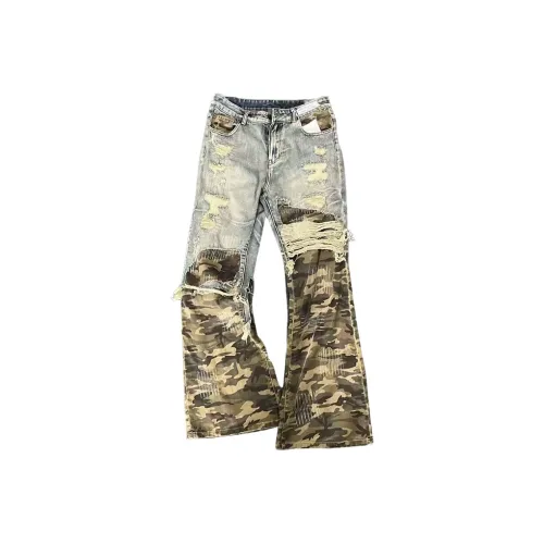 YICHEN Камуфляж Унисекс Джинсы