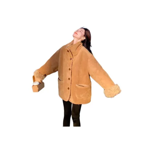 GOSO Коричневый Женские Бархатные Куртки