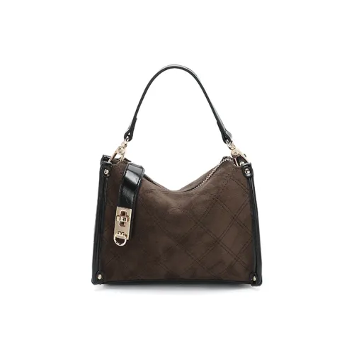 BETTINA VIVIAN Замша Одно Плечо Сумка Стандартная Женская Кофейного Цвета