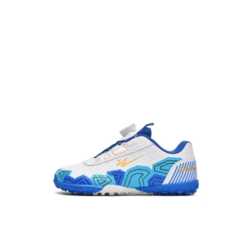 Binary амортизаторы устойчивые к износу противоскользящие низкий топ детские футбольные бутсы белый и синий детский