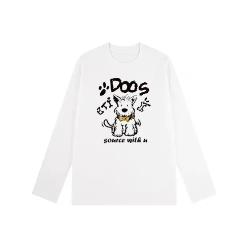 SOURCE WITH U Белый Унисекс T-рубашки