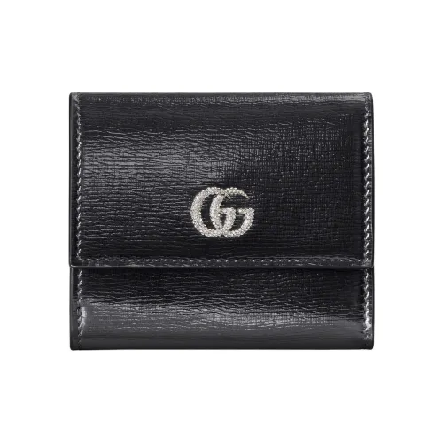 GUCCI GG Marmont Кожа Кошелек Мини Женский Черный