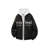 Черный хлопковый пуховик (утеплённый)