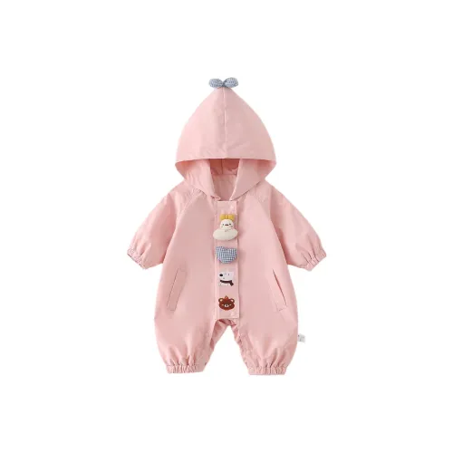 XiaoJinBu Розовые Детские Комбинезоны / Ползунки