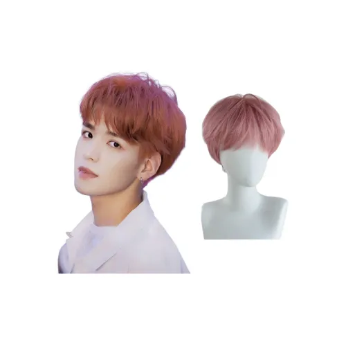 GLUNA Серый Розовый Мужская Перука Головной убор Повседневный Универсальный