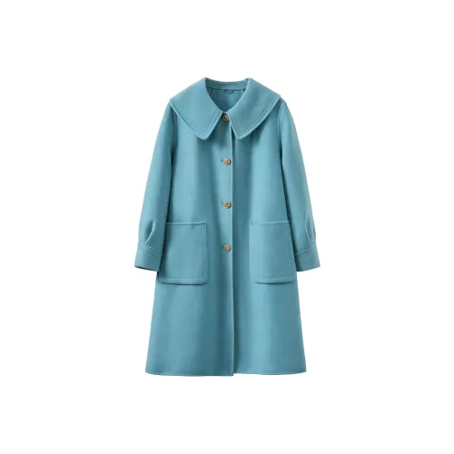 FENHONGMALI Ручной Синий Женский Пальто