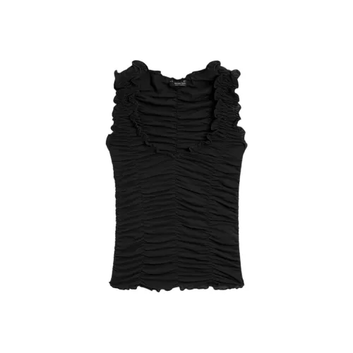 Massimo Dutti Черные Женские Майки