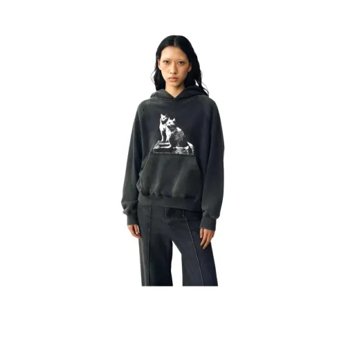 INCO VIBE Выстиранный Черный Женский Свитшот