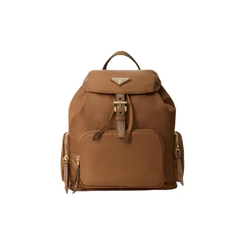 PRADA Нейлон Рюкзак Маленький Женские Коньячного цвета