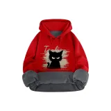 [Heavyweight Флис-Лайнер Полиэстер-Хлопок] Красный (Tb Cold-Eyed Кошка)