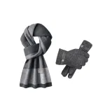 Фотиния Серый Теплый Двухкомпонентный Комплект [Шарф Перчатки]