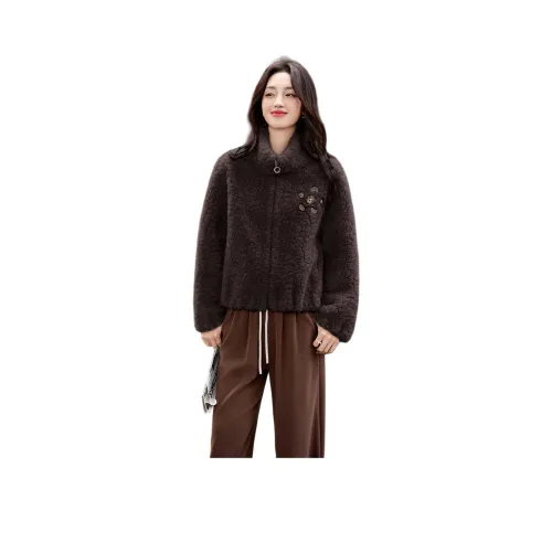 Yi Mengyuan Вельвет Feel Пальто Женское