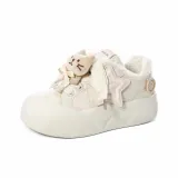 Бежевый Розовый (с флисовой подкладкой) (с аксессуарами в виде котенка и рыбки с бантом)