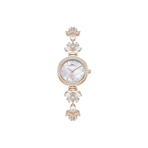 Disney Кварцевый механизм Женские Принцесса Часы 25 мм Жемчужная раковина Цвет