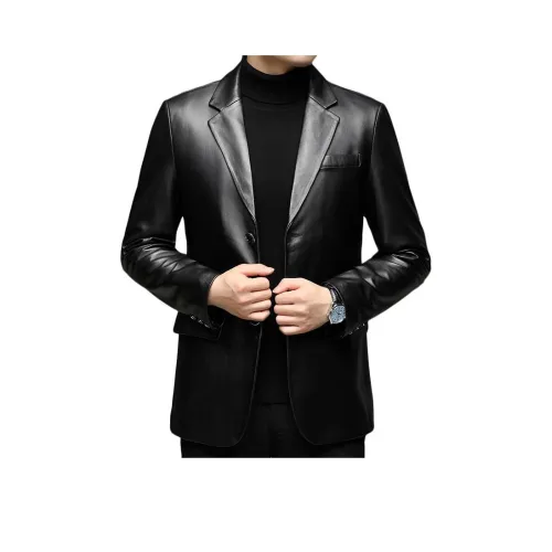 27DESHENGHUO Кожаная куртка мужская