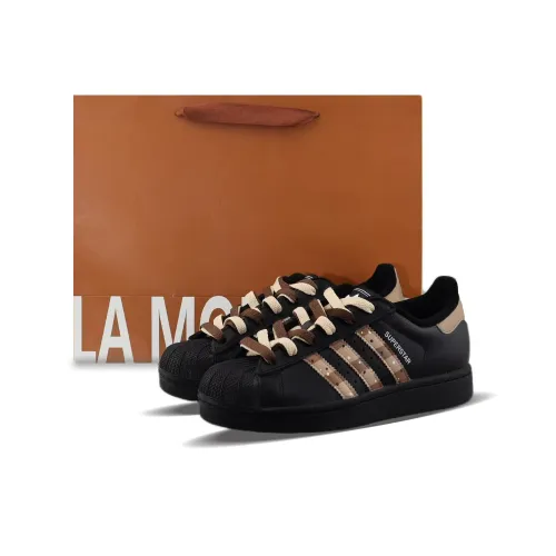 Adidas Originals Superstar 2 Устойчивые к истиранию низкие скейтборд-кроссовки унисекс коричневые