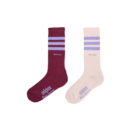 Adidas WALES BONNER Collaboration 3 Stripes Высокие носки Унисекс 2 упаковки