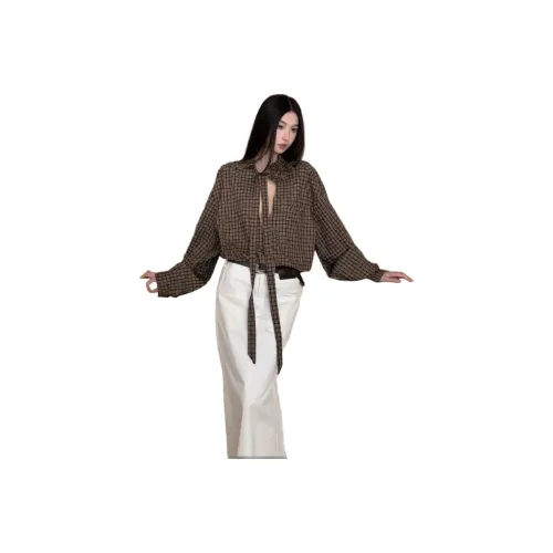 COVER TIME Клетчатая рубашка Женская рубашка