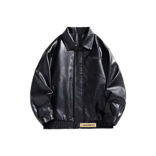 QIJIJIEQU Кожа Куртка Унисекс