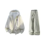 Экрю + Желтый Грязь Джинсы с Флисовой Подкладкой