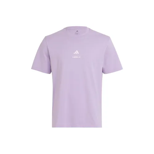 Adidas LES MILLS Розовый Сливовый Многоцветный Мужской T-Рубашка