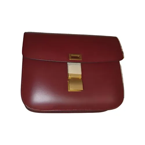 CELINE Классический Bo Телячья кожа Сумка через плечо Маленькая женская красная